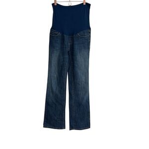 Motherhood Maternity Secret Fit Over The Belly Slim Straight Jeans Blue Small